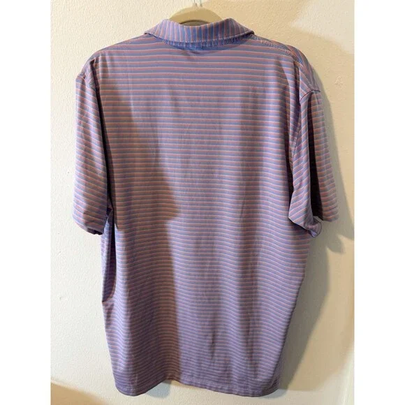 PETER MILLAR Summer Comfort Polo Shirt Blue Pink Purple Pastel Sz L Mens Golf - Picture 5 of 10